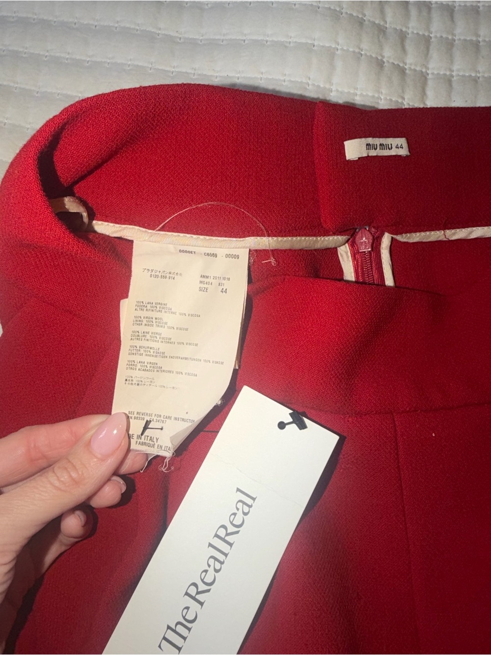 Miu Miu Red Circle Skirt - Picture 2 of 4